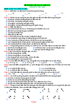 Đề cương ôn tập giữa học kỳ 2 môn Vật lý 11 -  Kết nối tri thức