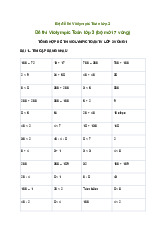 Tuyển tập đề thi Violympic Toán lớp 3 vòng 1 đến vòng 19