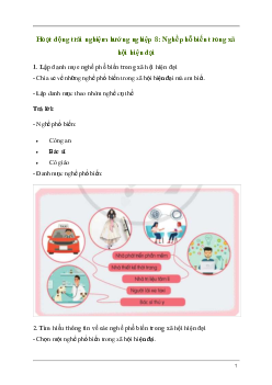 Hoạt động trải nghiệm 8: Nghề phổ biến trong xã hội hiện đại | Cánh diều