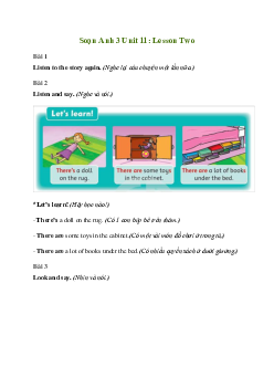 Giải Tiếng Anh lớp 3 Unit 11: Lesson Two | Family and Friends