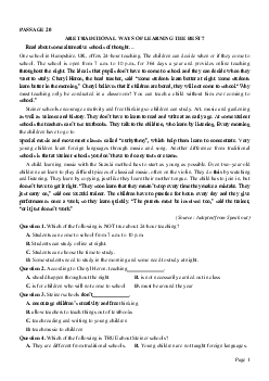 PASSAGE 20_Theme 2. Education (Giáo dục)