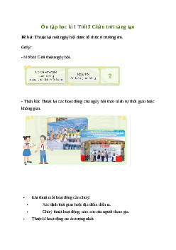 Ôn tập học kì 1 Tiết 5 | Chân Trời sáng tạo Tiếng việt 4