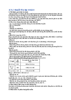 Lý thuyết và bài tập luyện tập Tin học 6 bài 4: Máy tính và phần mềm máy tính | Chân trời sáng tạo