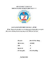 Nguyên tắc phát triển và sự vận dụng nguyên tắc phát triển vào sự phát triển của các nội dung trên nền tàng mạng xã hội: TikTok tại Việt Nam | Môn Triết học Mác - Lênin - Đại học Kinh Tế Quốc Dân