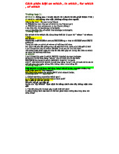 Cách phân biệt "on which", "in which", "for which", và "of which"