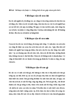 Viết đoạn văn về con giáp mà em thích (3 mẫu)| Văn mẫu Tiếng việt 10| Cánh diều