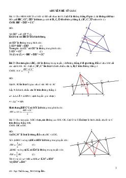Chuyên đề tứ giác bồi dưỡng học sinh giỏi Toán 8
