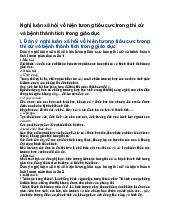 Nghị luận xã hội về hiện tượng tiêu cực trong thi cử và bệnh thành tích trong giáo dục - Ngữ văn 12