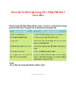 Soạn bài Tự đánh giá trang 120 | Tiếng Việt lớp 3 Cánh diều