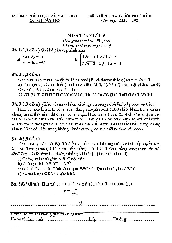 Đề thi giữa học kì 2 Toán 9 năm 2020 – 2021 phòng GD&ĐT Tây Hồ – Hà Nội
