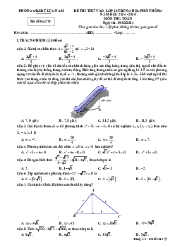 Đề thi thử Toán vào lớp 10 lần 1 năm 2024 – 2025 phòng GD&ĐT Lục Nam – Bắc Giang