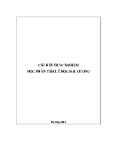 Câu hỏi ôn tập Môn Tâm lí học | Đại học Thủ đô Hà Nội