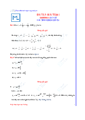 Bài tập giải tích chương 1: Dãy số các tiêu chuẩn hội tụ | Trường đại học Bách Khoa, Đại học Đà Nẵng