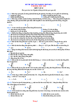Đề thi thử tốt nghiệp 2023 môn Lý - Đề 1 (có đáp án)