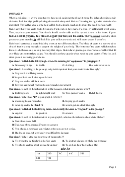 PASSAGE 9_Theme 4. Sport (Thể thao)