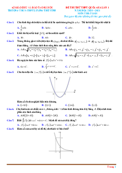Đề thi thử tốt nghiệp THPT 2021 môn Toán Lương Thế Vinh lần 1 (có đáp án và lời giải chi tiết)