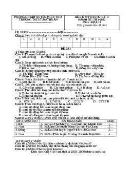 Đề kiểm tra cuối học kỳ 2 Địa 8 THCS Tam Thuấn 2021-2022 có đáp án và ma trận