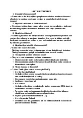Economics Overview: Units 1 to 15 Summary and Key Concepts | Tiếng anh chuyên ngành 1 | Học viện Tài chính