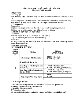 Giáo án Công nghệ 7 Ôn tập Chủ đề 2: Chăn nuôi và và thuỷ sản | Cánh diều