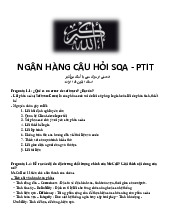 Ngân hàng câu hỏi môn Đảm bảo chất lượng phần mềm | Học viện Công Nghệ Bưu Chính Viễn Thông