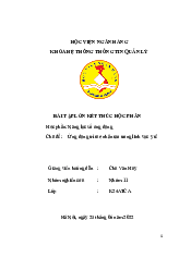 Chủ đề: Ứng dụng trí tuệ nhận tạo trong lĩnh vực y tế | Năng lực số ứng dụng