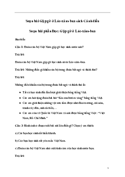 Soạn bài Gặp gỡ ở Lúc-xăm-bua (trang 99) | Tiếng Việt lớp 3 Cánh diều