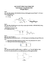 Bài tập kỹ thuật mạch điện tử | Đại học Sư phạm kỹ thuật - Đại học Đà Nẵng