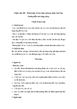 Soạn bài Thảo luận về văn bản nội quy hoặc văn bản hướng dẫn nơi công cộng - Kết nối tri thức Ngữ văn lớp 10