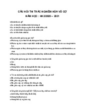 Câu hỏi trắc nghiệm ôn tập về hoá vô cơ hay nhất HK2/2020 – 2021 | Lí thuyết Hoá đại cương | Trường Đại học khoa học Tự nhiên