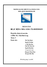 Hoạt động mua sắm của Heineken- Môn quản trị học - Đại Học Kinh Tế - Đại học Đà Nẵng