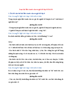 Soạn bài Bức tranh của em gái tôi Chi tiết - Ngữ Văn 6 Kết Nối Tri Thức