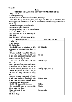Giáo án Toán 2 sách Kết nối tri thức với cuộc sống (Cả năm) | Tuần 25
