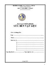 Đề cương môn thí nghiệm sức bền vật liệu- Trường Đại học bách khoa - Đại học đà nẵng.