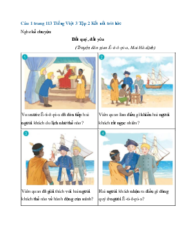 Giải SGK Tiếng Việt 3 trang 113 Bài 25: Ngọn lửa Ô-lim-pich - Nói và nghe | Kết nối tri thức