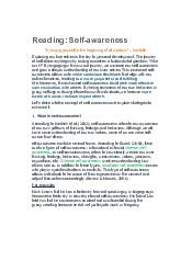 Reading: Self-awareness - College readiness | Đại học Lao động - Xã Hội