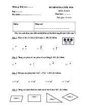 Đề thi học kỳ 2 môn Toán lớp 4 năm học 2024 - 2025 | Bộ sách Cánh diều