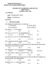 Đề cương học kì 1 Toán 6 năm 2025 – 2026 trường THCS Nguyễn Bỉnh Khiêm – Hà Nội