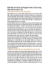 Biến đổi khí hậu là gì? Nguyên nhân, thực trạng biến đổi khí hậu ở VN