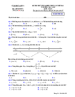 Đề thi thử THPT Quốc gia năm 2022 môn Toán lần 2 Sở GD&ĐT Sơn La