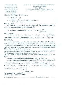 Đề khảo sát chất lượng Toán 9 năm 2022 – 2023 sở GD&ĐT Hà Tĩnh