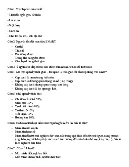 Đề cương 18 câu hỏi ôn tập kỹ năng học tập giúp ta phát triển (có đáp án)