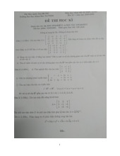 Đề thi hết môn học kì 1 Đại số tuyến tính năm học 2025-2026  - trường đại học Khoa học tự nhiên – Đại học quốc gia hà nội