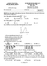 Đề thi thử TN THPT 2025 môn Toán lần 3 trường THPT Bá Thước – Thanh Hóa