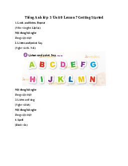 Explore Our World 3 Unit 0 Lesson 7 Getting Started