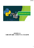 Bài giảng chương 3: Kiểu dữ liệu cơ bản và câu lệnh môn Lập trình Python | Đại học Kiến trúc Đà Nẵng