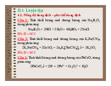 Luyện tập | Bài giảng môn Hóa phân tích | Đại học Bách khoa hà nội