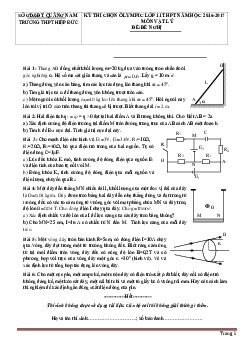 TOP 20 đề thi học sinh giỏi và olympic vật lí 11 (có đáp án)