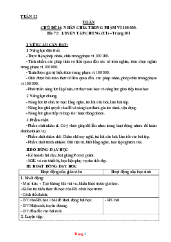 Giáo án Toán 3 Kết nối tri thức (KNTT) tuần 32