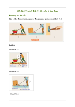 Giải KHTN 8 Bài 19: Đòn bẩy và ứng dụng | Kết nối tri thức