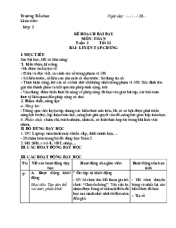 Giáo án Toán 2 sách Cánh diều (Cả năm) | Tuần 3